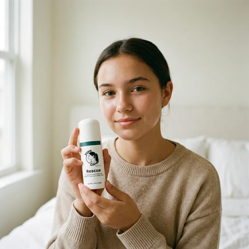 Real results — active breakouts visibly reduced within 24–48 hours