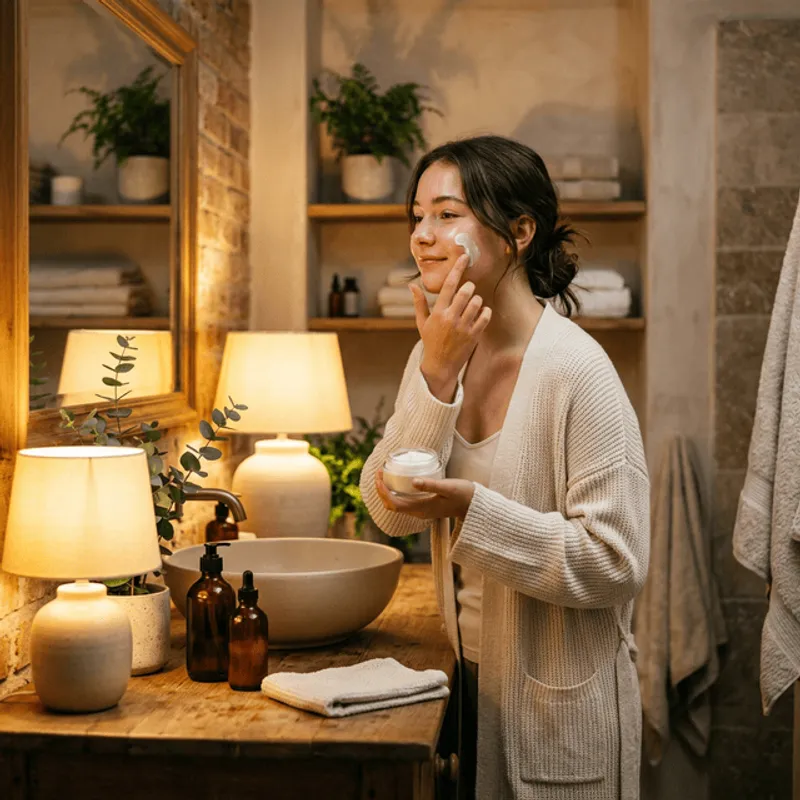 Wind down with a calming evening ritual that heals while you sleep