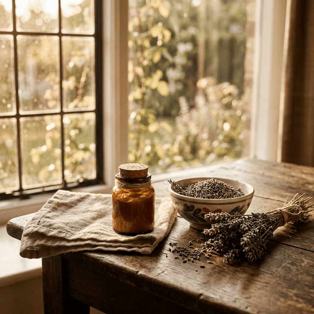 Vintage natural skincare ingredients
